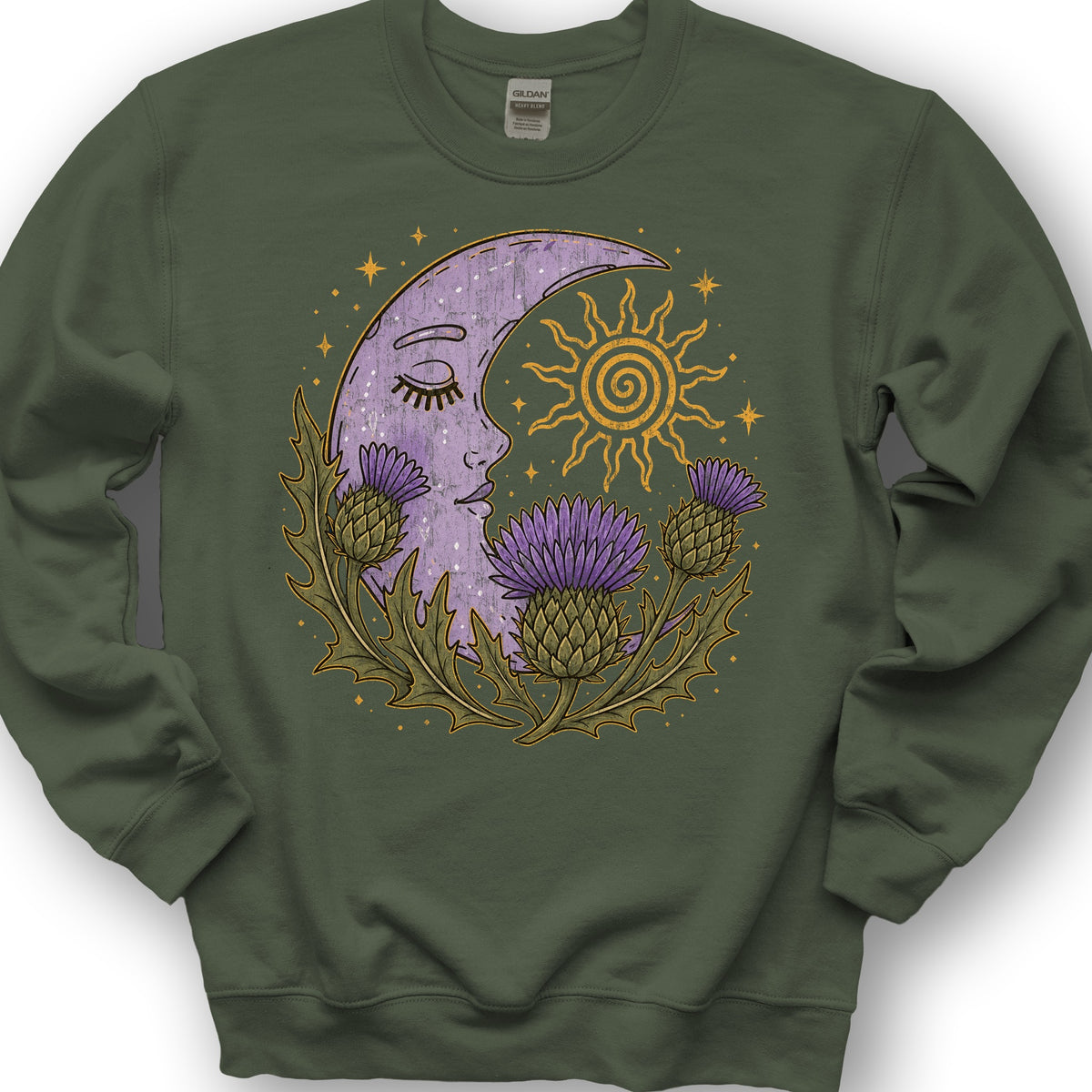 Thistle Moon Sweatshirt - Military Green