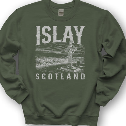 Isle of Islay Scotland Sweatshirt - Military Green