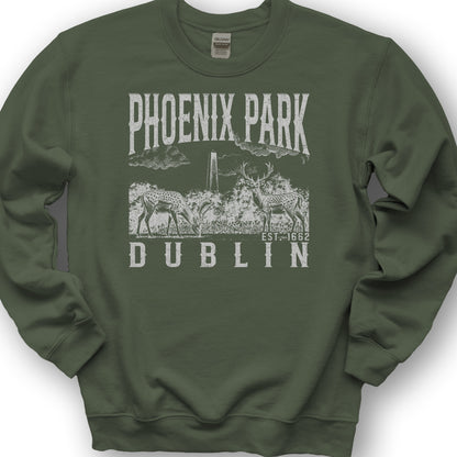 Phoenix Park Dublin Sweatshirt - Military Green