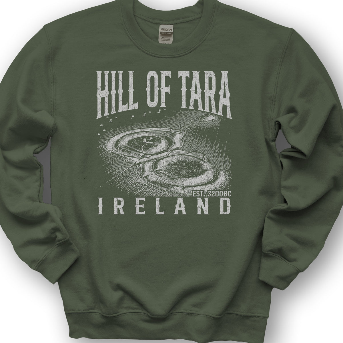 Hill of Tara Ireland Sweatshirt - Military Green