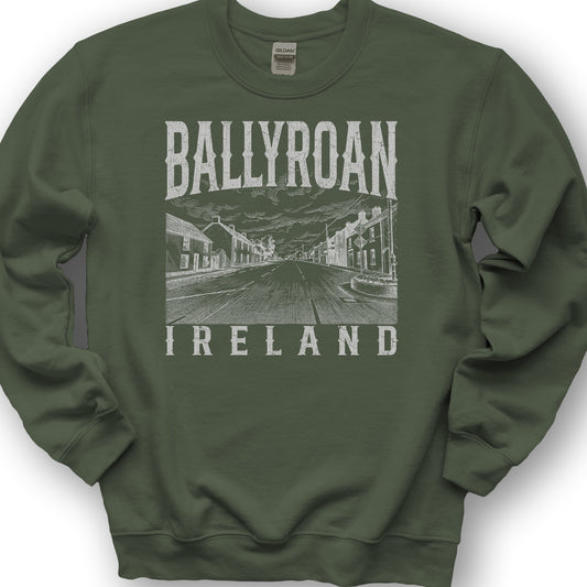 Ballyroan Ireland Sketch Sweatshirt - Military Green