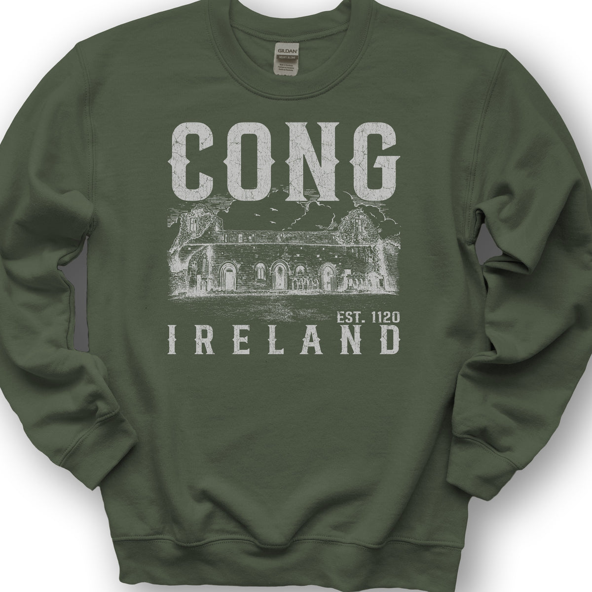 Cong Ireland Sketch Sweatshirt - Military Green