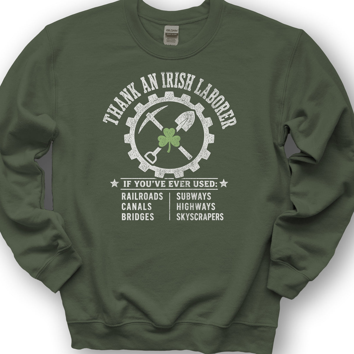 Irish Laborer Sweatshirt - Military Green