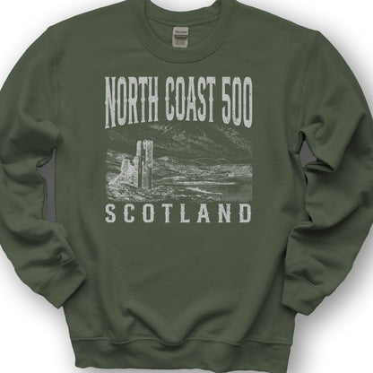 Castleisland Scotland Sketch Sweatshirt - Military Green