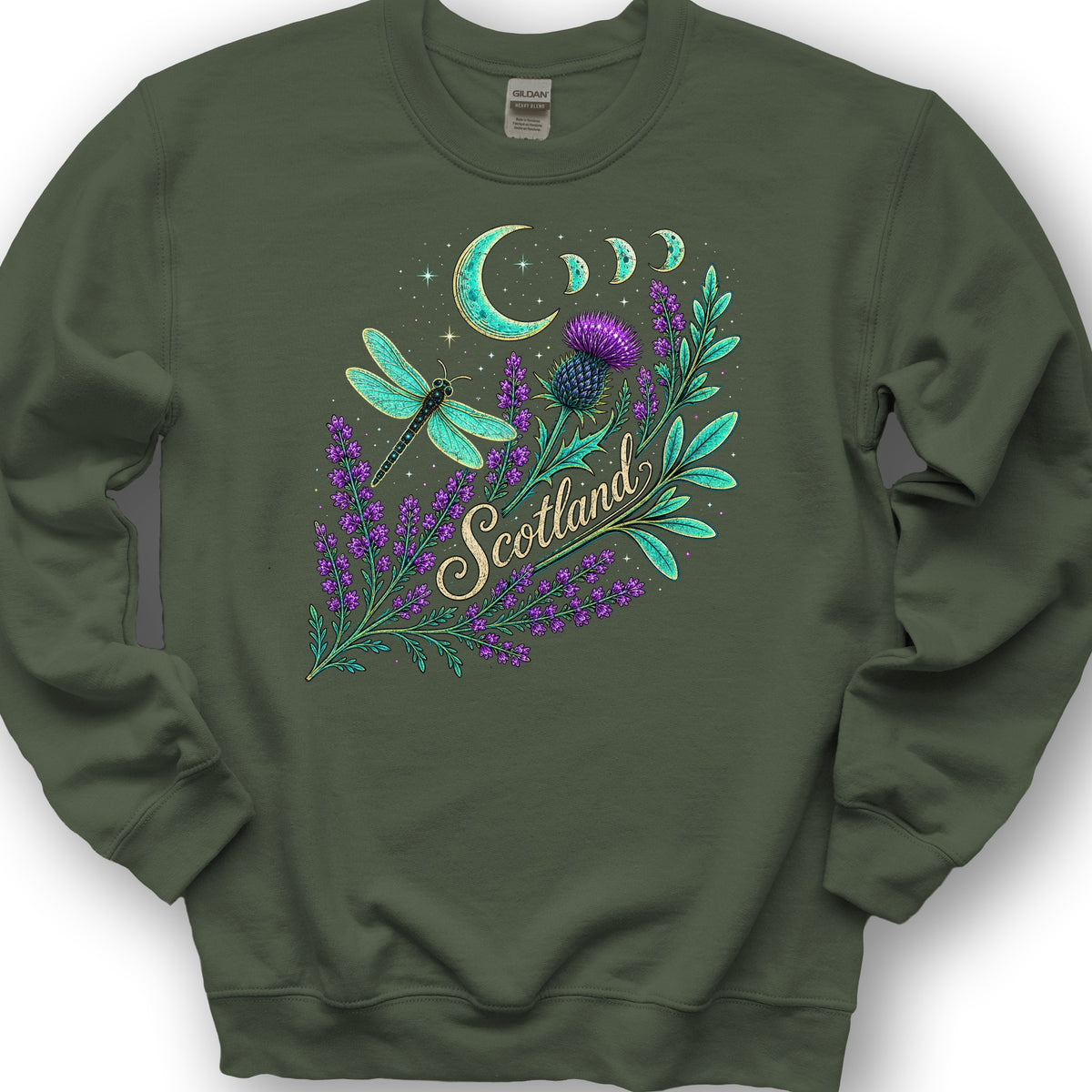 Scotland Mystic Glow Sweatshirt - Military Green
