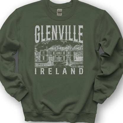 Glenville Ireland Sketch Sweatshirt - Military Green
