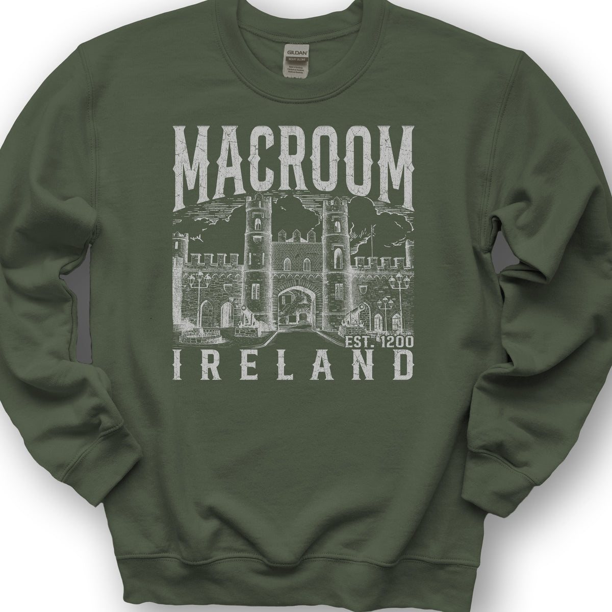 Macroom Ireland Sketch Sweatshirt - Military Green