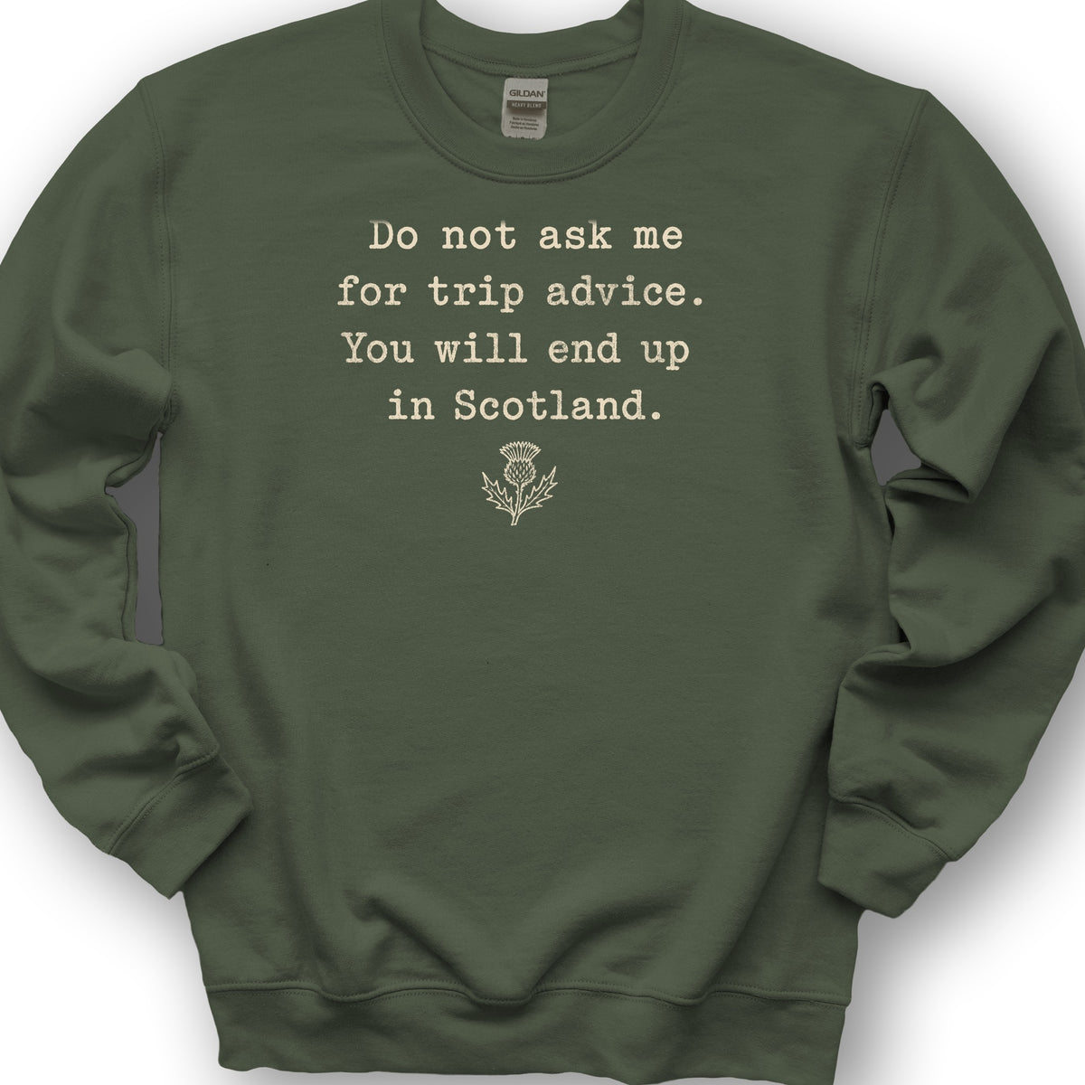 Trip Advice Scotland Sweatshirt - Military Green
