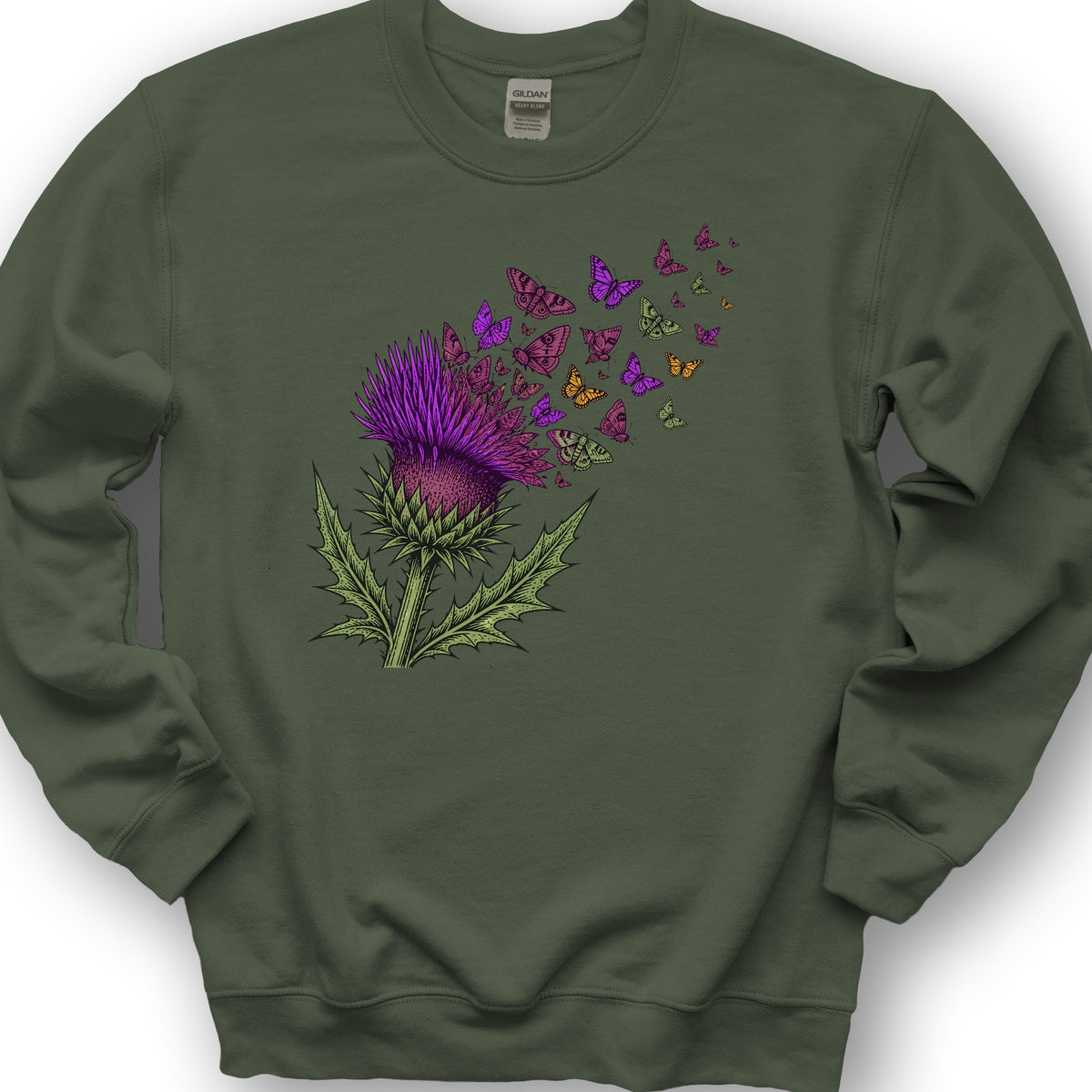 Thistle Transformation Sweatshirt - Military Green