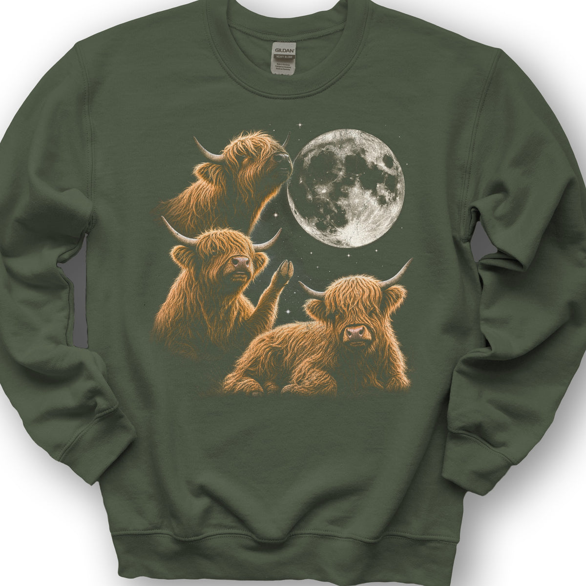 Midnight Coos Throwback Sweatshirt - Military Green