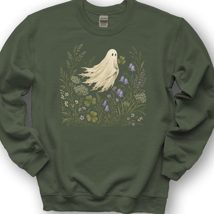 Shamrock Ghost Sweatshirt - Military Green