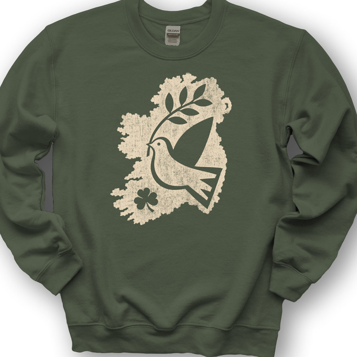 Éire Olive Branch Sweatshirt - Military Green