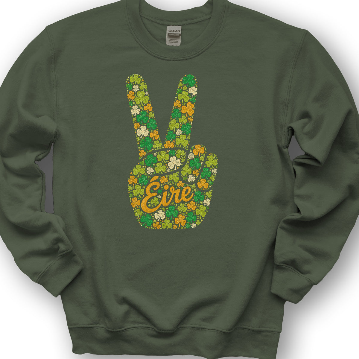 Eire Peace Sweatshirt - Military Green
