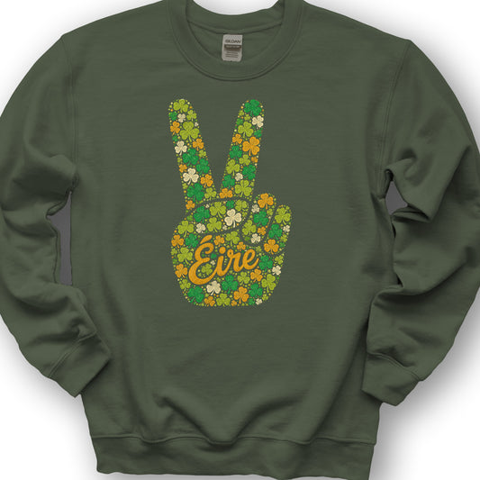 Eire Peace Sweatshirt - Military Green