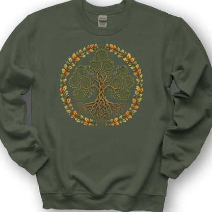Triskele Tree Of Life Sweatshirt - Military Green