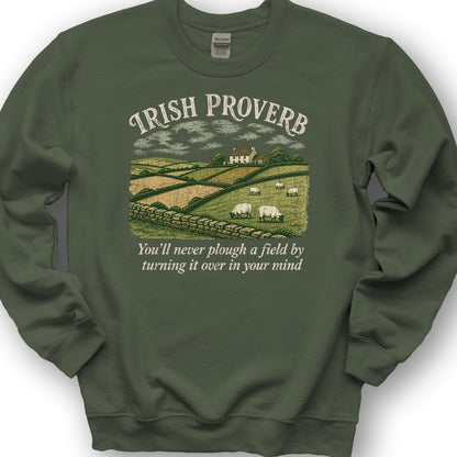 Plough Proverb Sweatshirt - Military Green