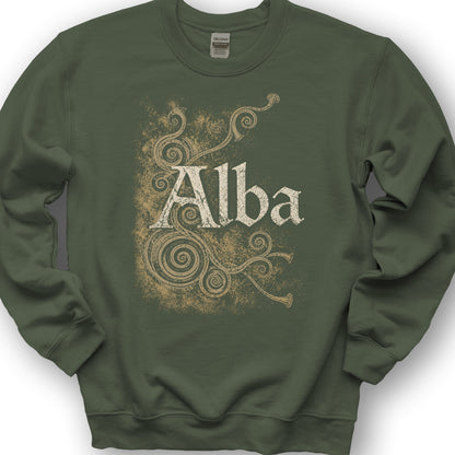 Alba Ancient Spirals Sweatshirt - Military Green