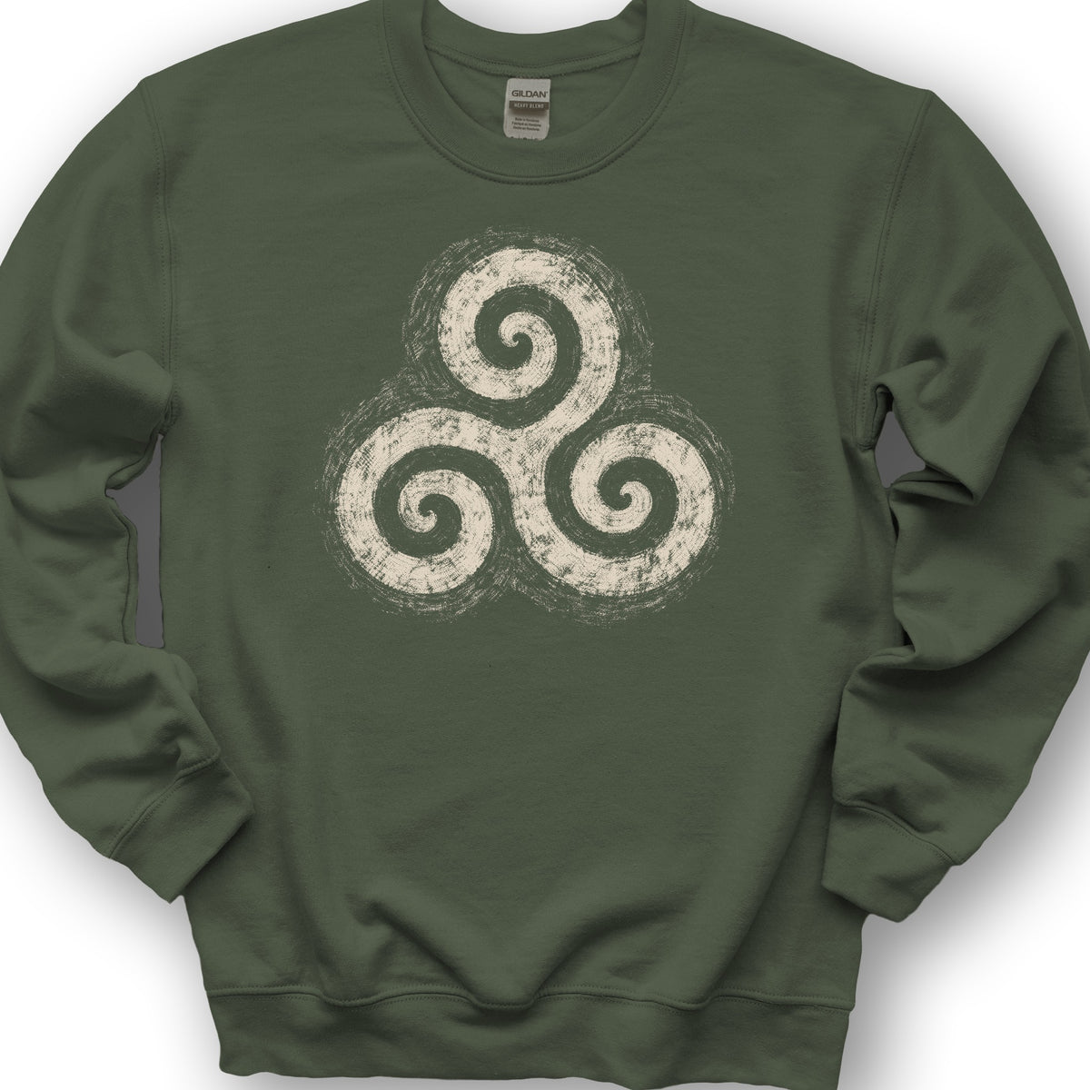 Triskele Charcoal Sketch Sweatshirt - Military Green