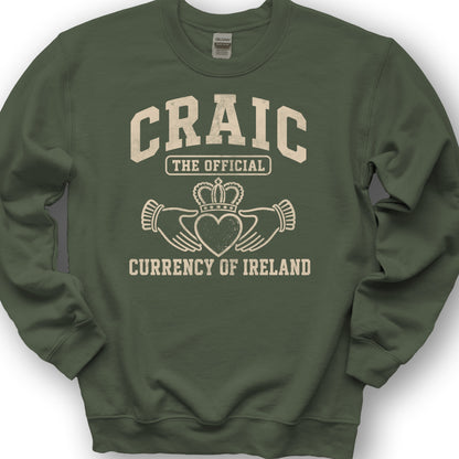 Craic Currency Sweatshirt - Military Green