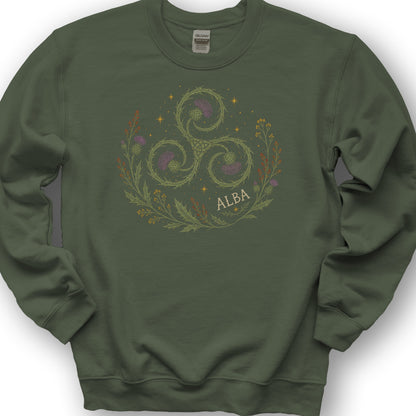 Alba Autumn Triskele Sweatshirt - Military Green