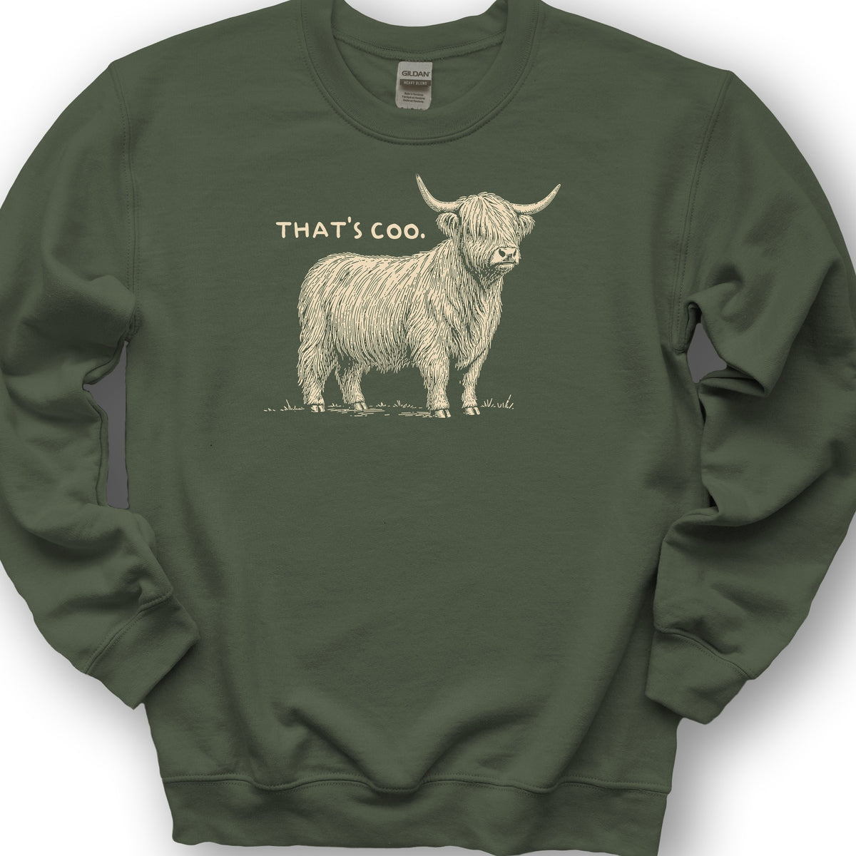 That's Coo Sketch Sweatshirt - Military Green