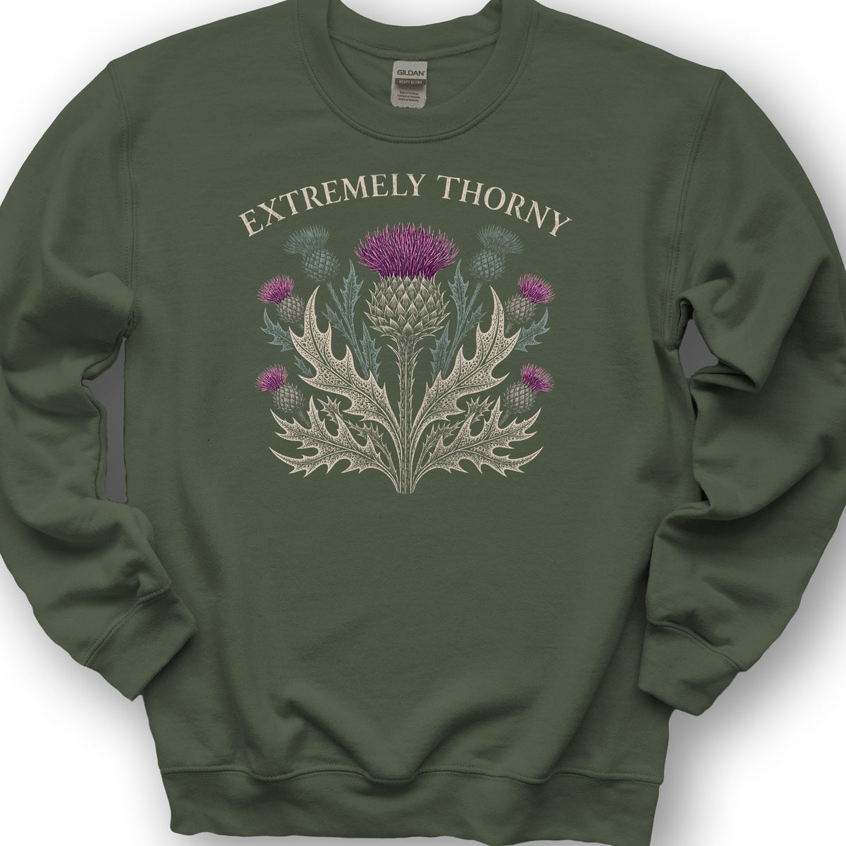 Extremely Thorny Sweatshirt - Military Green