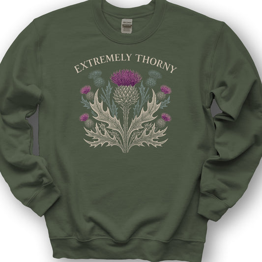 Extremely Thorny Sweatshirt - Military Green