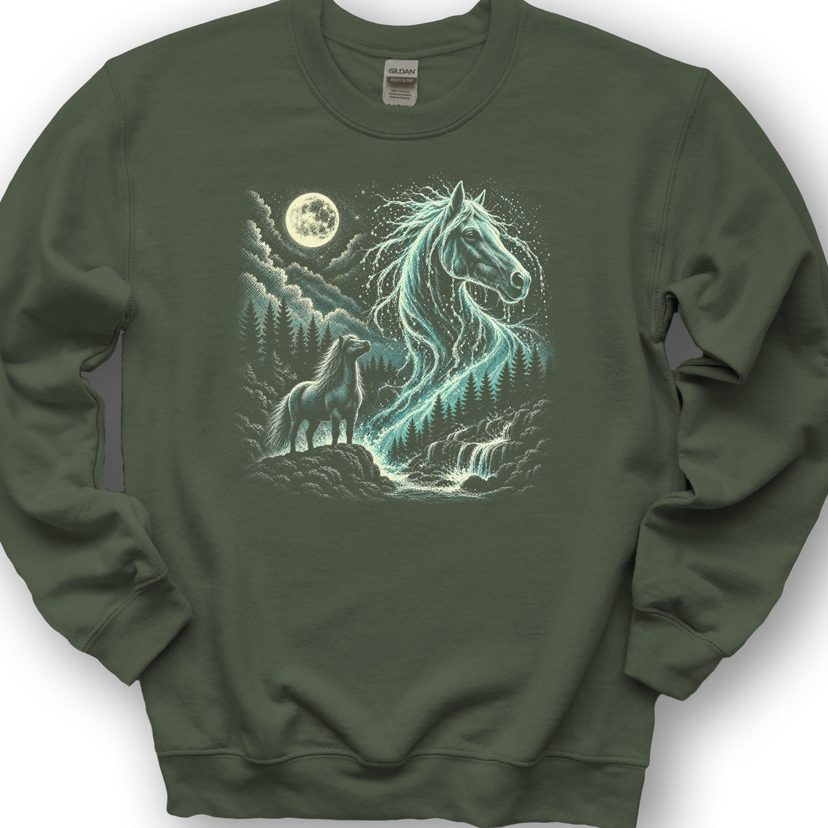 Kelpie 90's Throwback Sweatshirt - Military Green