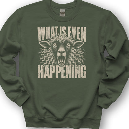 Sheep Happening Sweatshirt - Military Green