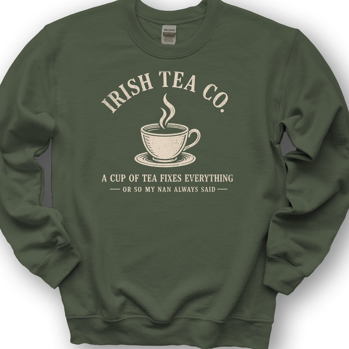 Irish Tea Company Sweatshirt - Military Green