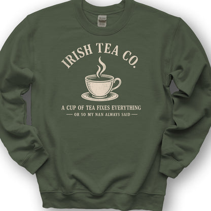 Irish Tea Company Sweatshirt - Military Green