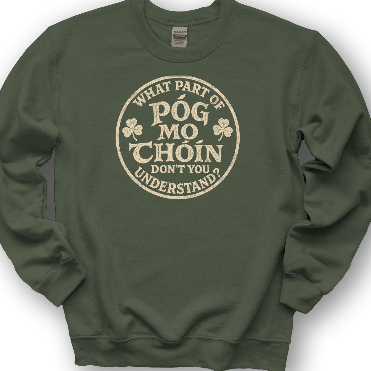 Pog Mo Thoin Badge Sweatshirt - Military Green