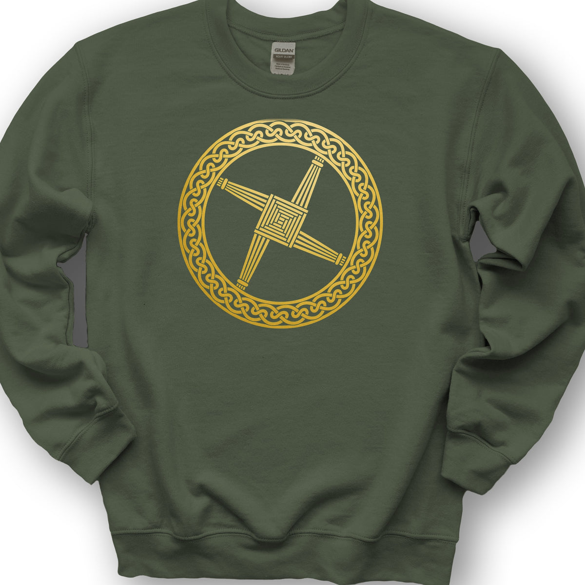 St Brigids Cross Sweatshirt - Military Green