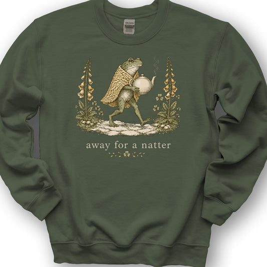 Natter Frog Sweatshirt - Military Green