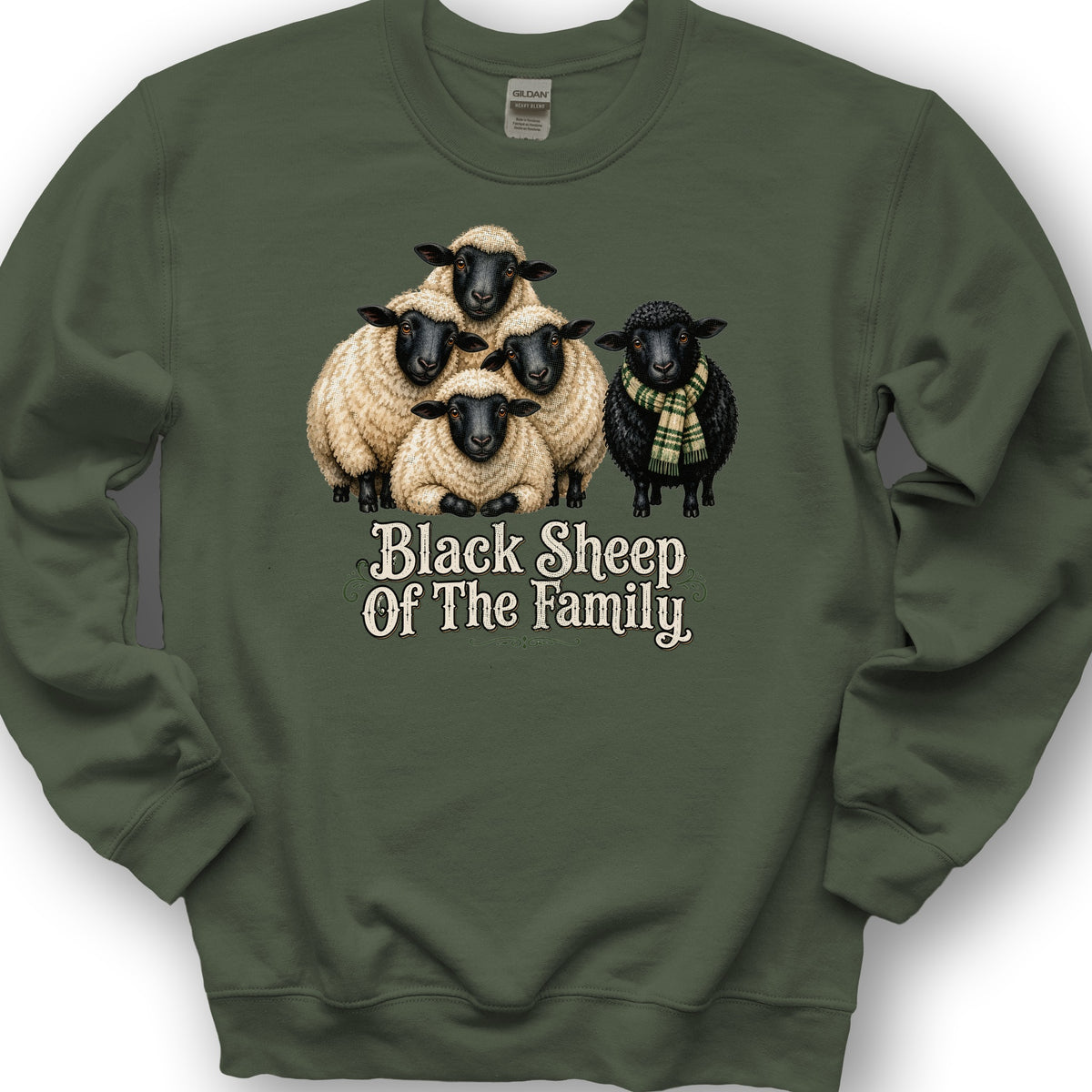 Black Sheep Family Sweatshirt - Military Green
