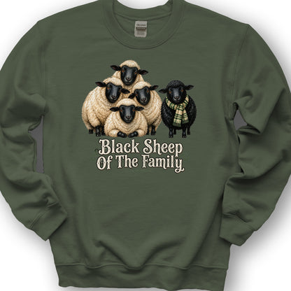 Black Sheep Family Sweatshirt - Military Green