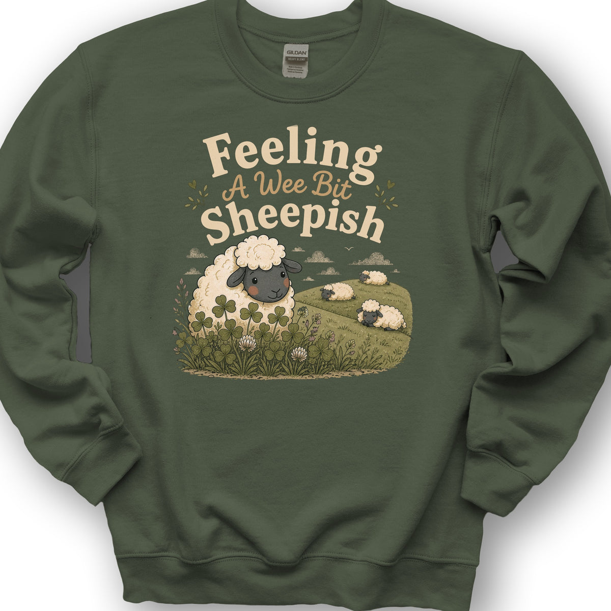 Wee Bit Sheepish Sweatshirt - Military Green