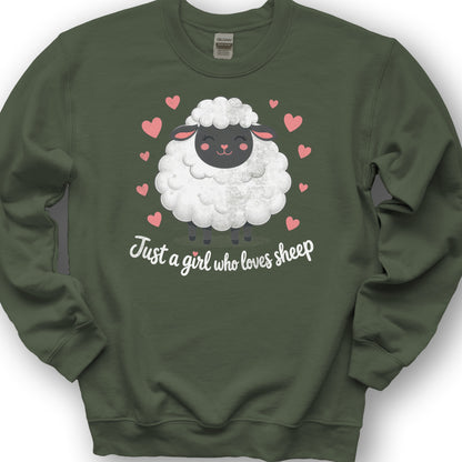 Just A Girl Sheep Sweatshirt