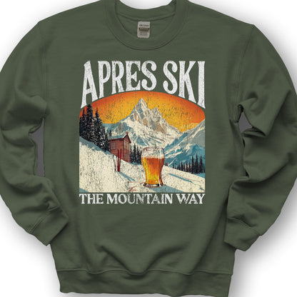 Apres Ski "Big and Bold" Sweatshirt - Military Green