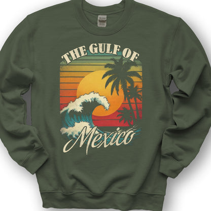 Gulf of Mexico "Retro Wave" Sweatshirt - Military Green
