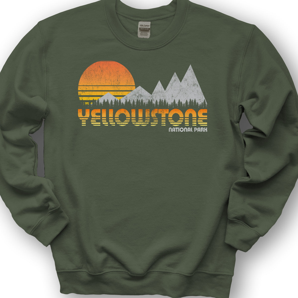 Yellowstone 80's Retro Sweatshirt - Military Green