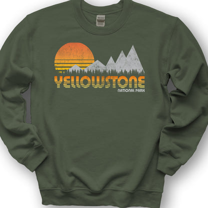 Yellowstone 80's Retro Sweatshirt - Military Green