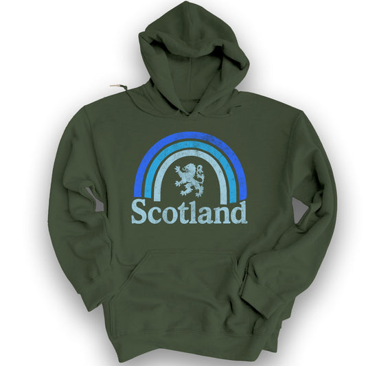 Scotland Rainbow Lion Hoodie - Military Green