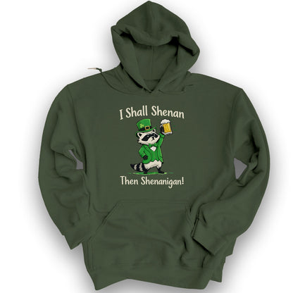 I Shall Shenan Irish Hoodie - Military Green