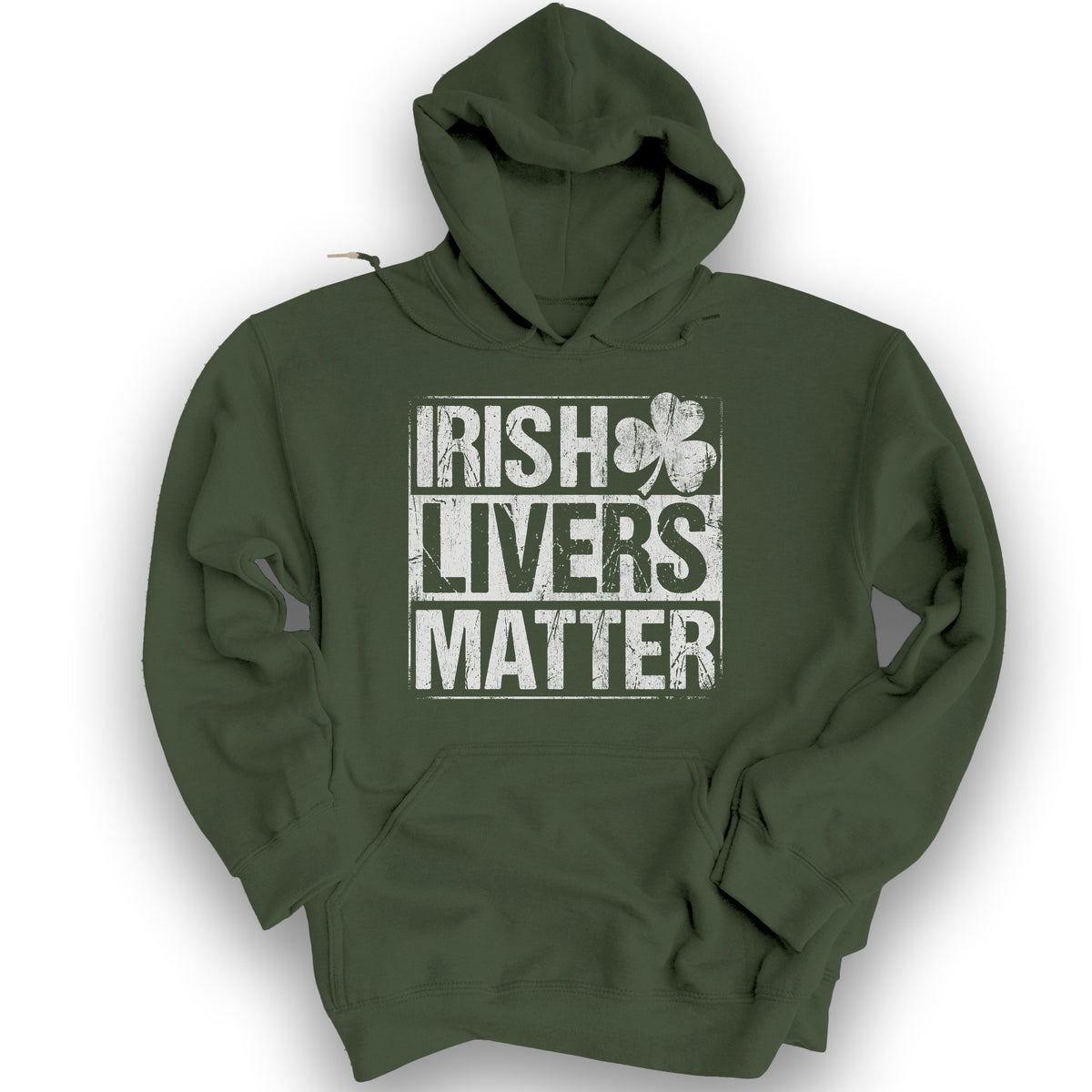 Irish Livers Matter Hoodie - Military Green