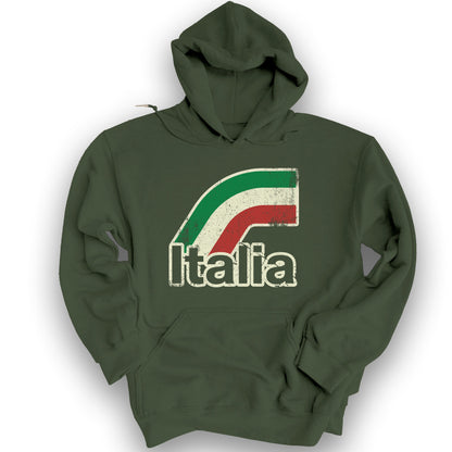 Italia Stripes Hoodie - Military Green
