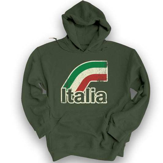 Italia Stripes Hoodie - Military Green
