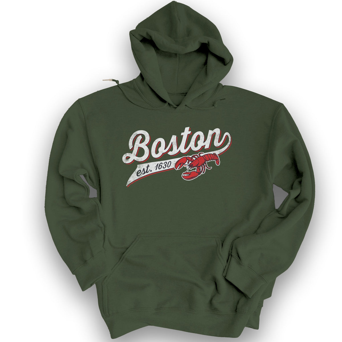 Boston Banner Hoodie - Military Green