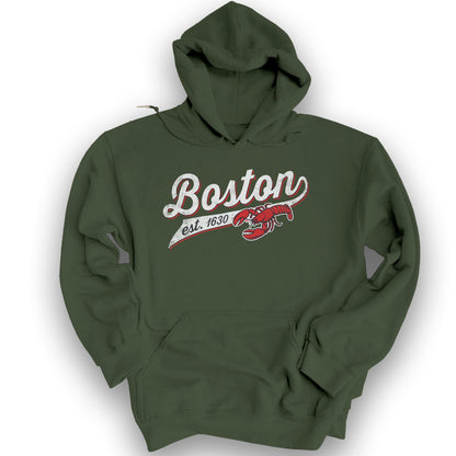 Boston Banner Hoodie - Military Green
