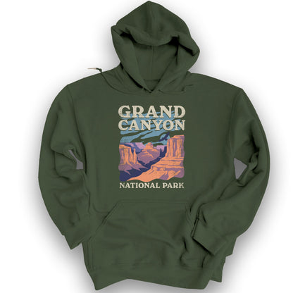 Grand Canyon Pastels Hoodie - Military Green
